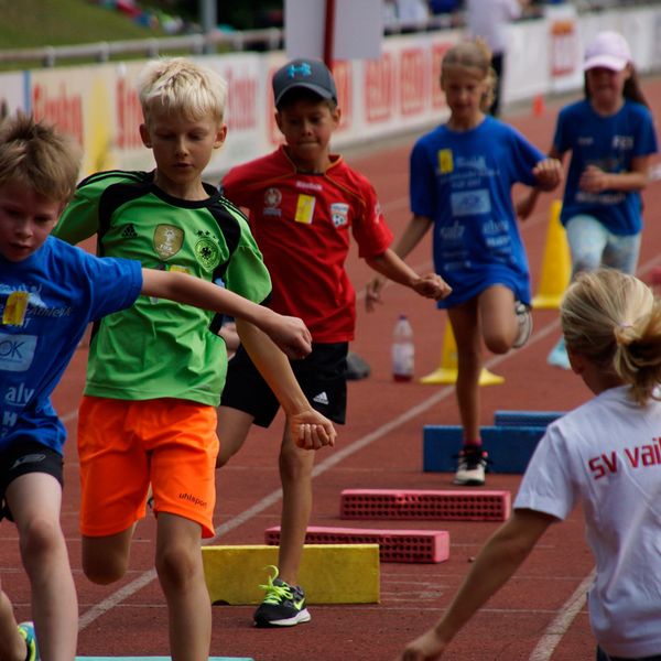 Kinderleichtathletik vor Ort am 28. Juni 2018 in Stuttgart-Degerloch