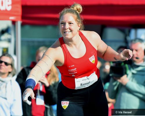 Alina Kenzel (VfB Stuttgart) letztes Jahr bei den Halleschen Werfertagen - sicherte sich den dritten Platz im Kugelstoßen