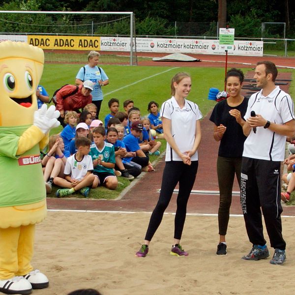 Kinderleichtathletik vor Ort am 28. Juni 2018 in Stuttgart-Degerloch