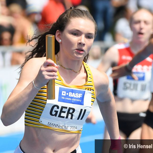 Celine Böer (LG Region Karlsruhe) bei der Bauhaus Junioren Gala 2024.
